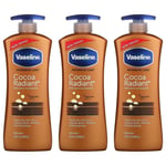Vaseline Body Lotion Cocoa Radiant With Cocoa Butter Intensive Care 600ml x 3