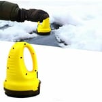 Grattoir à neige électrique multifonction grattoir à glace jaune grattoir à glace électrique outil de déneigement de pare-brise dégivreur de voiture