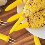 Safe Meat Barbecue Cob Holders BBQ Prong Twin Needle Corn Fork