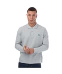 Lacoste Mens Classic Fit Speckled Print Polo Shirt in Grey Cotton - Size X-Small