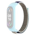 Xiaomi Mi Band 7 / 6 / 5 nylon watch strap with silicone cover - Brown / Gray / Blue