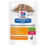 Hill's Prescription Diet C/D Multicare Stress + Metabolic Våtfôr til katt med kylling 12x85 gr