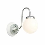 Miller Badrum Vägglampa med Väggplatta BADR.LAMPA, vit platta 301C-2