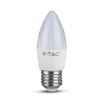 Lagertömning: V-Tac 5.5W LED kronljus - 200 grader, E27 - Dimbar : Inte dimbar, Kulör : Varm