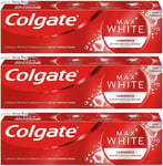 3x Colgate MaxWhite LUMINOUS Whitening Toothpaste -SmartFoam System,Remove Stain