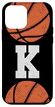iPhone 12 mini Basketball Initial Letter K Monogram Jersey Basketball Fans Case
