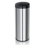 Morphy Richards Chroma 971002 Round Kitchen Bin with Infrared Motion Sensor Technology, 50 Litre Capacity, Silver