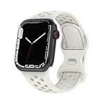 Bracelet Compatible avec Apple Watch Bracelet 42 mm 44 mm 45 mm, Bracelet Sport en Silicone pour iWatch SE Series 8 7 6 5 4 3 2 1 - Gris Clair, Gris Clair, 42mm/44mm/45mm