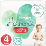 Pampers Harmonie Pants Size 4 Buksebleer 9-15 Kg 24 stk.