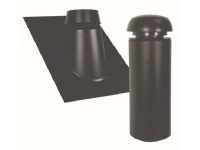 SABETOFLEX Sabeto taghætte 160, længde 900 mm, taghældn. 31-45°, sort/sort med Flex-inddæk. (2 ks. med rør og inddækning). Leveres UDEN bæring.