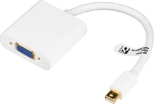 Deltaco Mini DisplayPort till VGA Adapter för MacBook Air, silver & nya Pro 15"