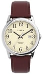 Timex TW2V68700 Men's Easy Reader Cream Dial / Brown Leather Watch