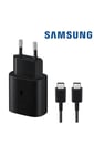 Original 25W Chargeur Secteur Prise de Courant Adaptateur Charge Rapide + Câble Cordon USB-C vers Type-C Pour Samsung Galaxy A24 / A34 / A54