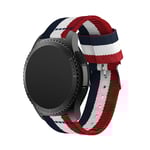 Nylonarmband Samsung Gear S3 Frontier/S3 Classic Röd/Vit/Blå