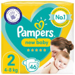 Pampers New Baby Size 2, 46 Nappies, 4-8 kg, Essential Pack, 46-Count