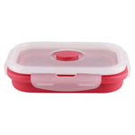 350ml Rectangle Silicone Bento Box Collapsible Lunch Box Microwave Food UK
