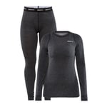 Craft 69Core Wool Merino Set Women - Black Melange L