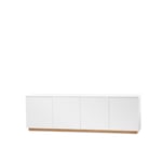A2 Beam sideboard vit lack, sockel i oljad ek