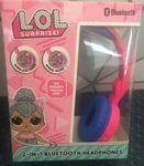 LOL Surprise 2-in-1 Bluetooth Headphones Wireless & Wired Kid Friendly Sound