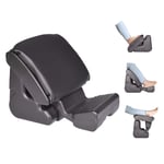 SurmountWay Adjustable Footrest with Removable Soft Foot Rest Pad Functional Modes & Massage,Max 120 Pounds Load for Office,Under Desk,Car,Van (Black)