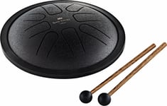 Small Steel Tongue Drum. F Minor. Black