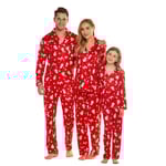 Familjepysjamas för jul - Julpyjamas Matchande Set Red-Father L