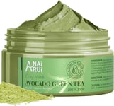 Anairui Avocado Green Tea Clay Mask, Matcha Mud Mask, Hydrating, Moisturizing, D