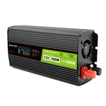 Green Cell 12V to 230V Car Strömväxlare, 500W/1000W Output
