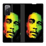 Cokitec Housse Cuir Portefeuille pour Samsung Galaxy S20 FE / S20FE Bob Marley 2