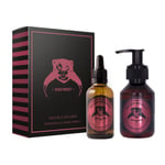 Beard Monkey Kit Orange/cinnamon Oil 50ml & Shampoo 100ml Transparent