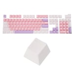 104 Keys Pudding Keycaps for Mechanical Keyboard Layout, Pink & White