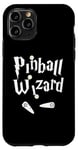 Coque pour iPhone 11 Pro Pinball Wizard, joueur de machine d'arcade, amateur de jeux et concepteur artistique