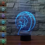 3D Basket LED-lampa Art Deco-lampa Lampor LED-dekorationsljus Touch Control 7 färger Ändra USB-driven barn[105]