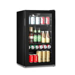 COMFEE' RCZ99BG1(E) Under Counter Beer & Drinks Fridge-93L Capacity,Holds up to 115 Cans, Premium Temperature Performance (2℃ to 15℃), Full Length Low-E Glass, Removable Shelves, LED Light, Low Noise