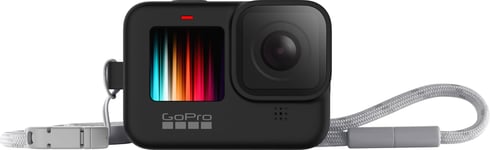 GoPro Hero 9 Black silikondeksel + snor (sort)