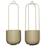 Lotus hängande blomkruka 2-pack, khaki