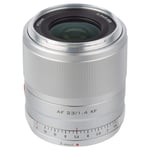 VILTROX AF 23mm F1.4 XF STM Lens for Fuji X,Auto Focus Compact Wide Angle Prime Lens for Fujifilm X-mount Mirrorless Cameras,Silver