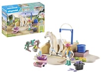 Playmobil 71354 Horses of Waterfall Washing Station with Isabella and Lioness, e