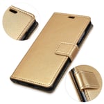 KM-WEN® Case for Huawei P30 Pro (6.3 Inch) Book Style Retro Litchi Pattern Magnetic Closure PU Leather Wallet Case Flip Cover Case Bag with Stand Holster Protective Cover Gold