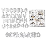 UFLF Letters Numbers Dies Alphabet & Numbers with Holes Metal Cutting Dies for Card Making Die Cutting Embossing Stencil Template for DIY Scrapbooking Album Craft