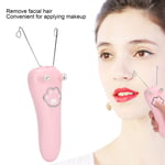(Pink)USB Charging Electric Cotton Thread Epilator Facial Body Hair Removal GSA