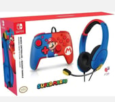 Nintendo Switch Mario Controller & Headset Bundle NEW
