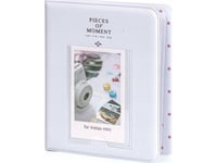 Loveinstant Fotoalbum 64 St. För Fujifilm Instax Mini 12 11 40 9 8 7S Evo Liplay Link 2 Se / Pastellvit