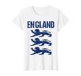 England & Three Blue Lions. Ladies Vintage Style England Top T-Shirt