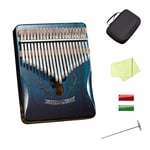 17/21 Keys Kalimba, High Quality Mahogany Finger Thump Piano with Instruction and Tune Hammer, Professional Marimba Musical Gift for Music Lover, Kids, Adult, Beginners (Color 3(21 Keys))