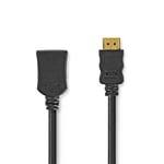 Nedis High Speed ​​HDMI ™ Kaapeli Ethernet | HDMI™ liitin | HDMI naaras | 4K@30Hz | 10.2 Gbps | 5.00 m | Pyöreä | PVC | Musta | Label