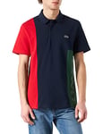 Lacoste Men's PH7223 Polo Shirt, Marine/Rouge-Vert-Marine, XS