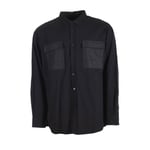 HUGO BOSS Shirt Black Cotton Long Sleeved Relaxed Fit Size Small HD 532
