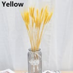 25pcs Wheat Ear Grass Dried Flowers Bouquets Real Flower Yellow