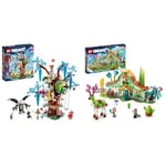 LEGO DREAMZzz 71461 La Cabane Fantastique dans l'arbre, Jouet, avec Minifigurines Mateo et Izzie & 71459 DREAMZzz L’Écurie des Créatures des Rêves, Jouet de Ferme à Noël avec Figurine de Cerf